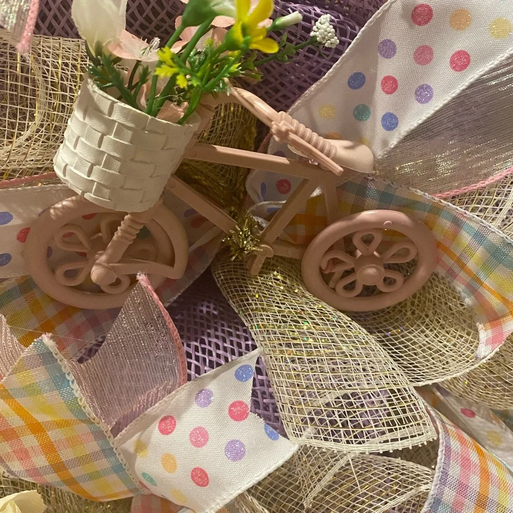 Springtime Purple and Yellow Wreath